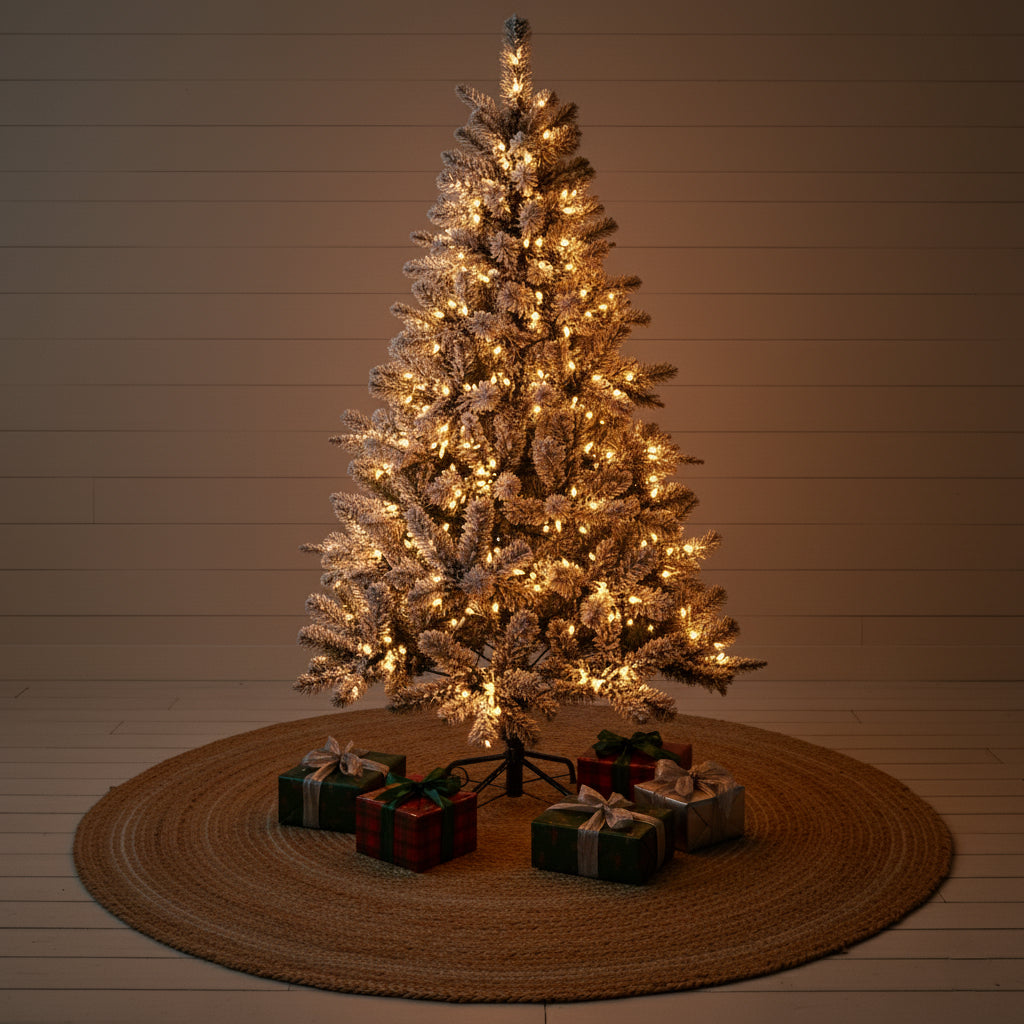 Brad Artificial Nins cu Instalație LED integrată